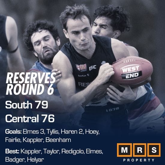 Reserves Match Report - Round 6 - South Adelaide vs Central District